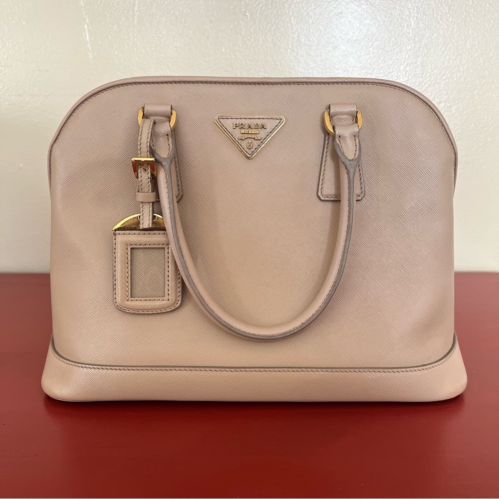 Prada Promenade Leather Saffiano Handbag